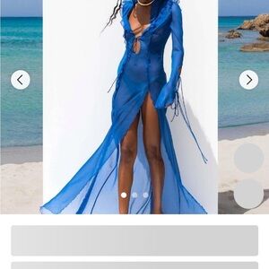 Rat & boa sheer blue maxi dress / cover up
